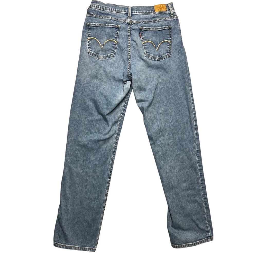 Levi's Jeans 512 Perfectly Slimming Womens 10M Blue Straight Leg Stretch Denim - Picture 2 of 14